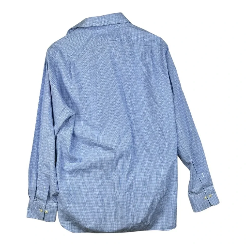 Polo Ralph Lauren Easy Care Plaid Long Sleeve Button Up Shirt size 16 Blue/White